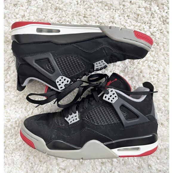 2019 Air Jordan 4 Retro OG 'Bred' 2019 Size 9 Excellent Condition - Picture 4 of 10